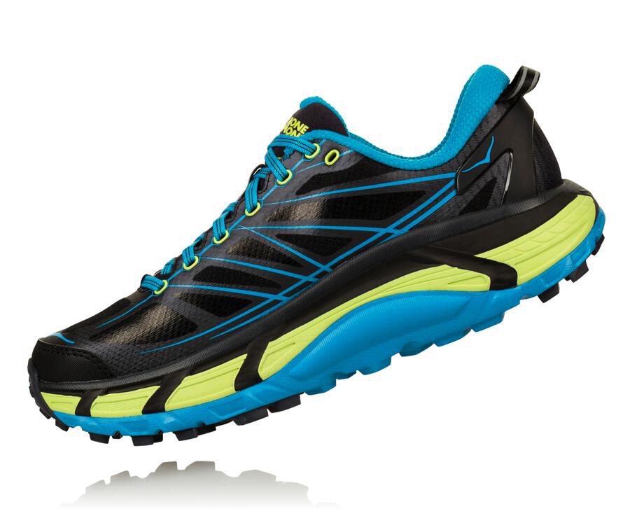 Zapatillas Trail Hoka One One Hombre - Mafate Speed 2 - Negras/Azules - RXS381405